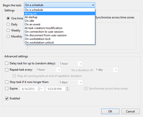 Windows 8 - Schedule Task - Boot to Desktop