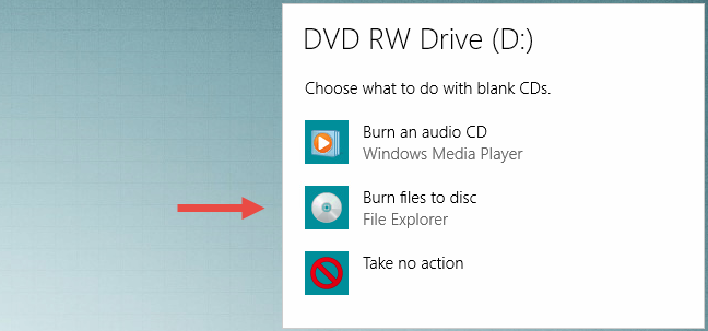 Windows, burn discs