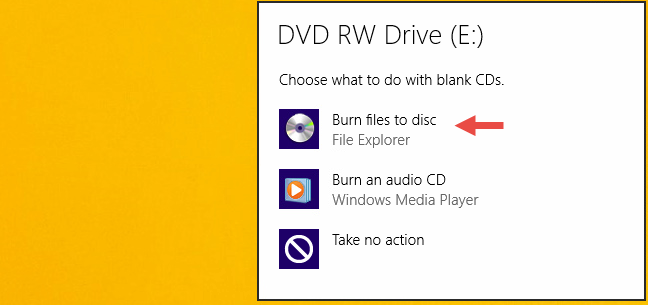 Windows, burn discs