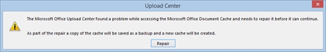 microsoft office document cache has stopped working microsoft office document cache has stopped working