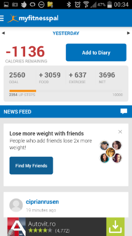 log, calorie, deficit, MyFitnessPal, wearable, device