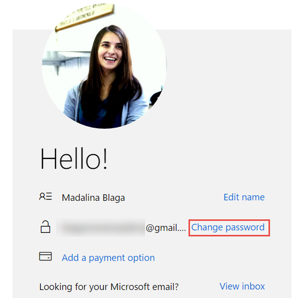 how do i change my microsoft password