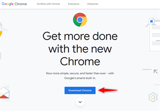 The Google Chrome website
