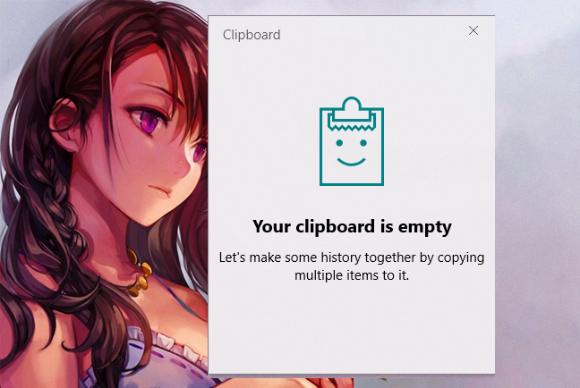 The Clipboard from Windows 10 with October 2018 Update