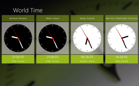 Windows 8 - Clock Live Tile - World Time