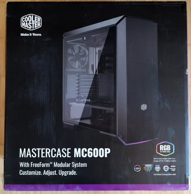 The packaging used for Cooler Master MasterCase MC600P