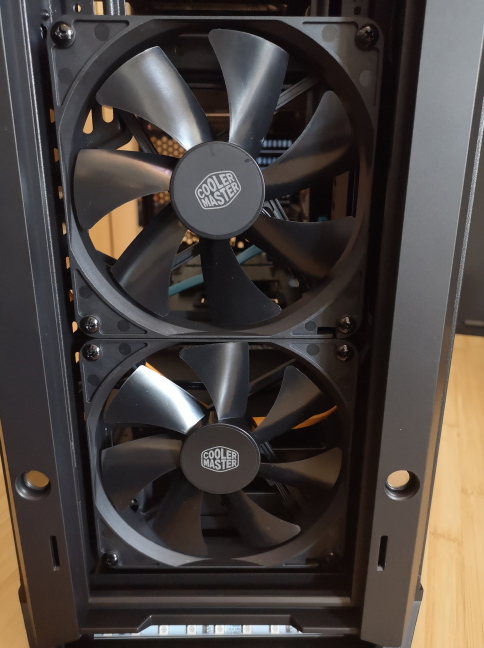 The front panel fans on the Cooler Master MasterCase MC600P