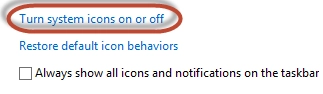Notification Area, Customize, Windows 7, Windows 8