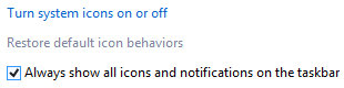 Notification Area, Customize, Windows 7, Windows 8