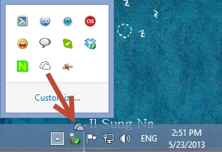 Notification Area, Customize, Windows 7, Windows 8