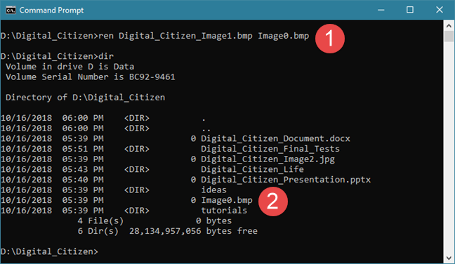 how to list contents of directory in cmd