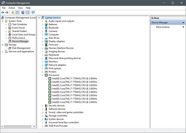 Computer Management, Windows