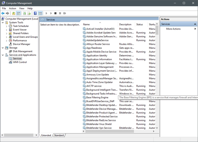 Computer Management, Windows