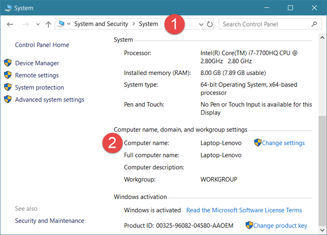 Simple questions: What is the computer name and how to view it, in Windows?
