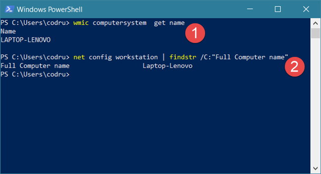 Image showing steps to find the computer’s name in Windows
