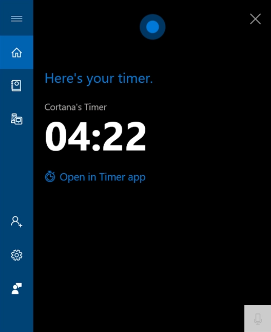 Check Cortana's Timer