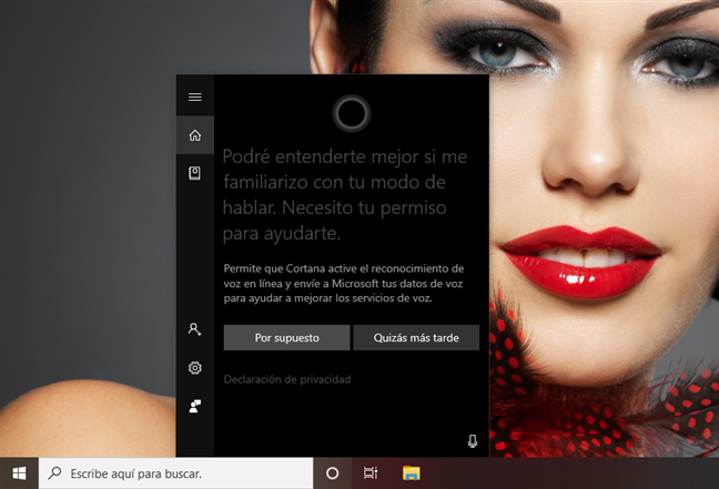 Windows 10 and Cortana use the new language you've installed
