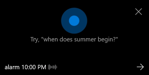 Set an alarm with one voice command