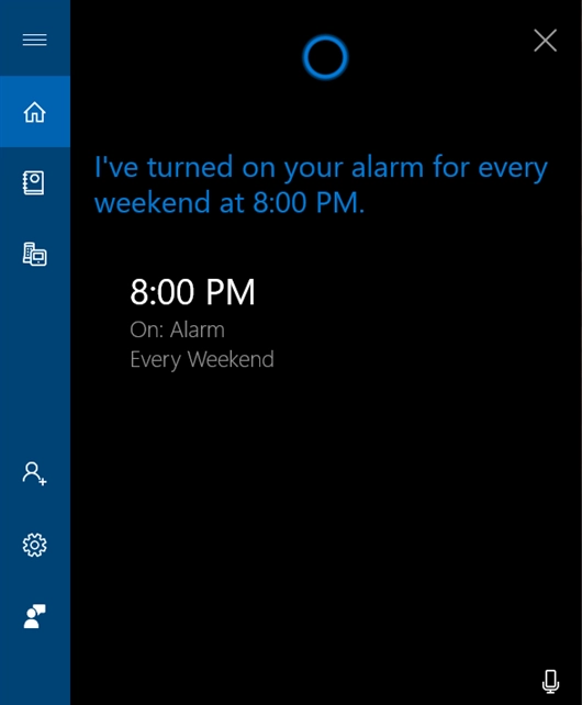 Set an alarm for the Weekends