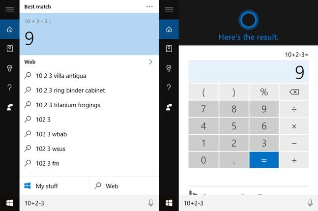 Cortana, calculator, math, problems, equations, solve, Windows 10, Windows 10 Mobile