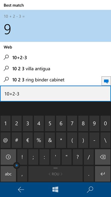 Cortana, calculator, math, problems, equations, solve, Windows 10, Windows 10 Mobile