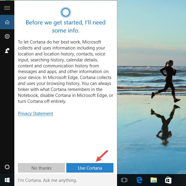 Windows 10, Cortana, local, user, account, how to