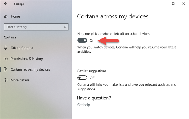 Windows 10, Cortana, setup
