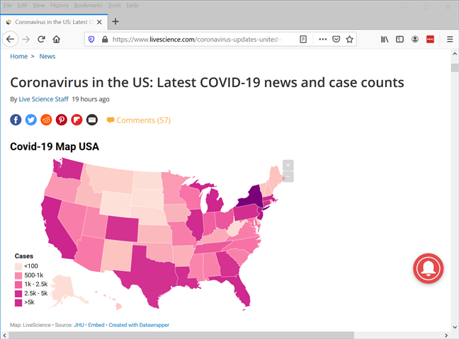 Get updates on your state and county