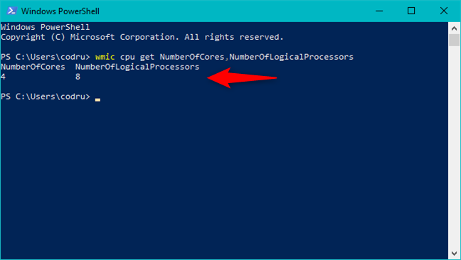 The WMIC command in PowerShell