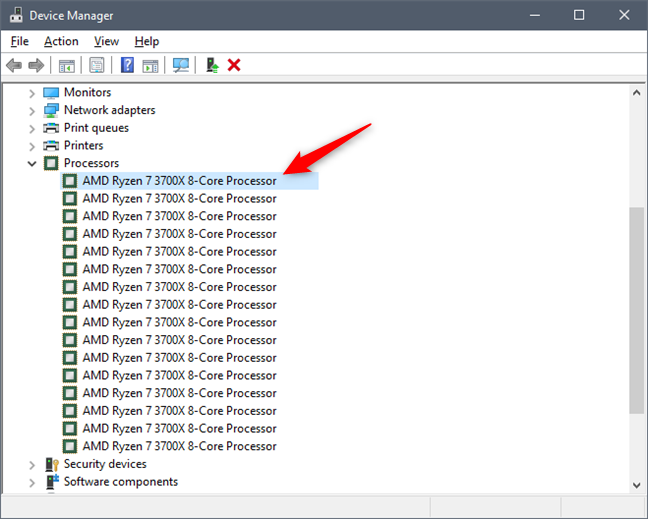 See what processor is inside your PC, using Device Manager