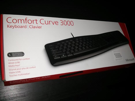 Microsoft, Comfort, Curve, 3000, keyboard, review