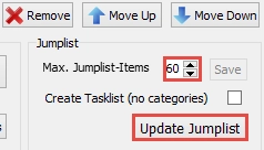 Jumplist Launcher, custom, jumplist, taksbar, Windows