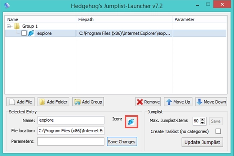 Jumplist Launcher, custom, jumplist, taksbar, Windows
