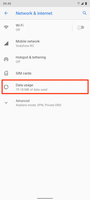 Access Data usage