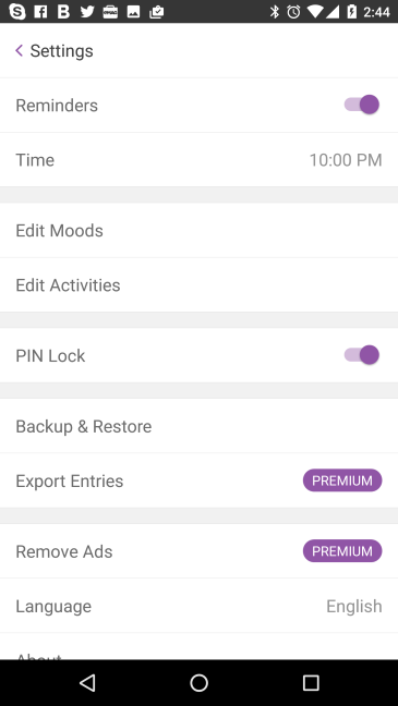 Daylio, mood, tracker, log