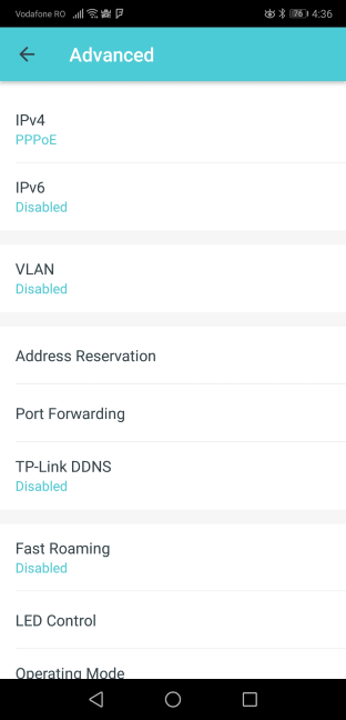 Advanced settings for the TP-Link Deco M4