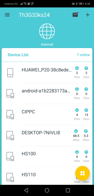 The TP-Link Deco mobile app