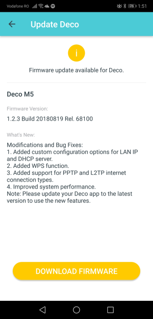 Firmware updates on the TP-Link Deco M5