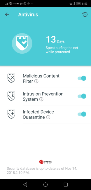 The antivirus features offered by TP-Link Deco M5 v2