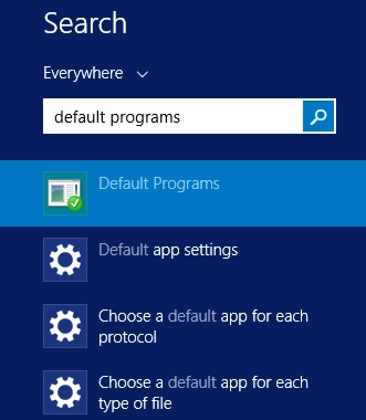 Default Programs, Windows 7, Windows 8.1, File Associations