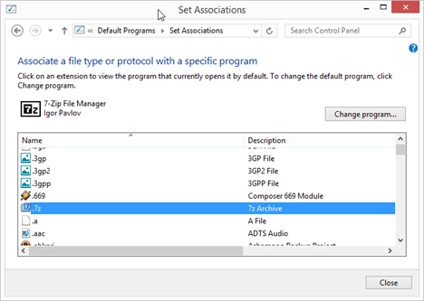 Default Programs, Windows 7, Windows 8.1, File Associations