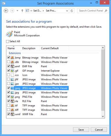 Windows 7, Windows 8.1, programs, defaults, file extensions, protocols, Default Programs
