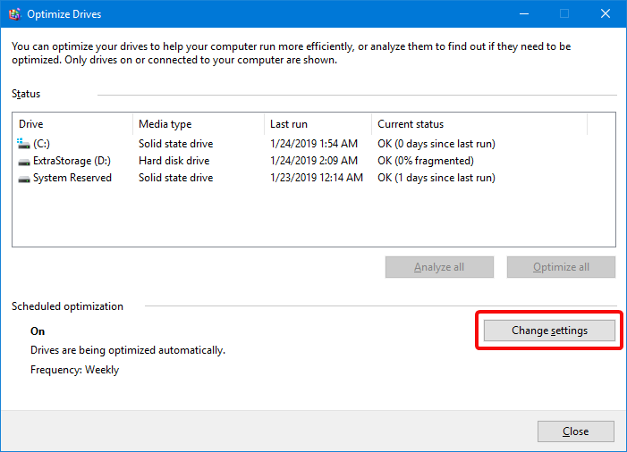 Schedule drives optimization