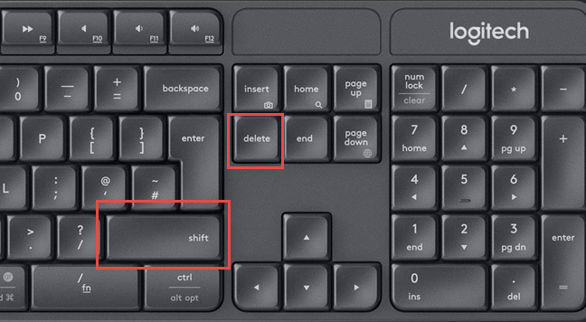 delete key not working windows 10