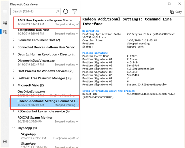 Problems caused by AMD Radeon video card drivers