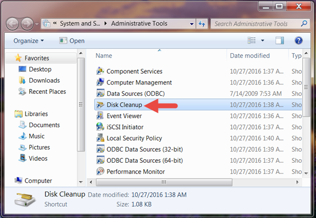 Disk Cleanup, Windows