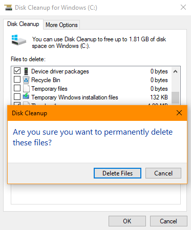 Disk Cleanup, cleanmgr.exe, Windows