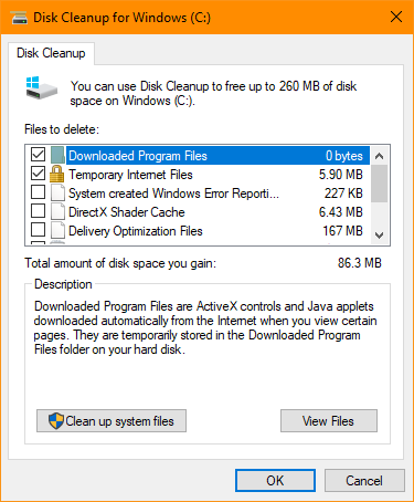 Disk Cleanup, cleanmgr.exe, Windows