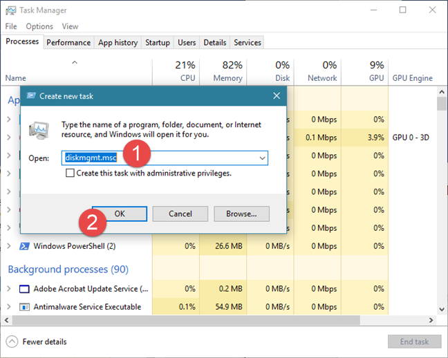 open disk management