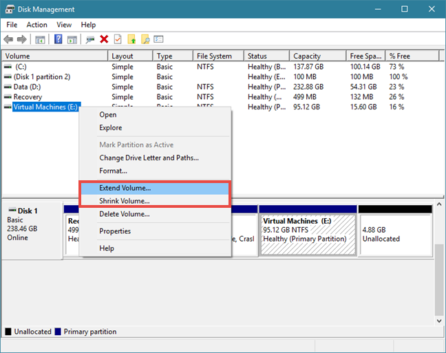 windows disk management tool